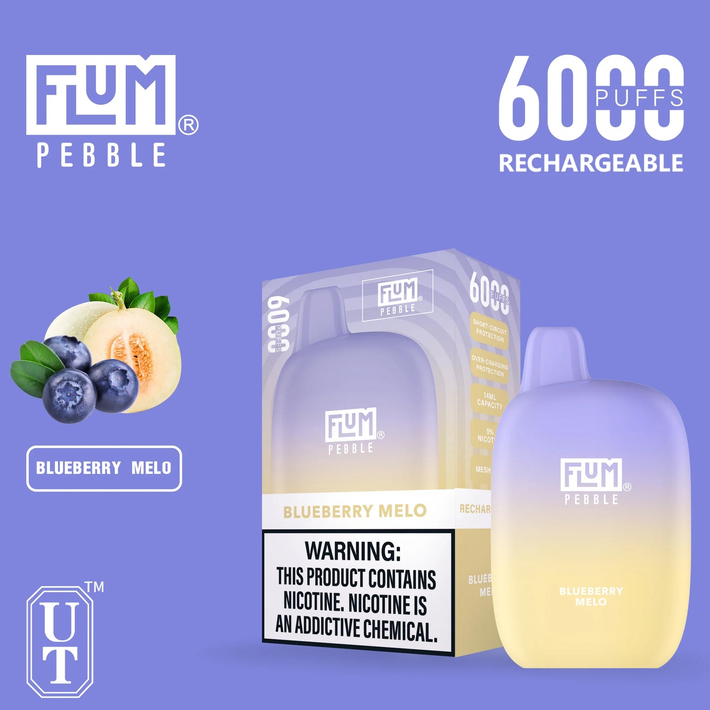 Flum pebble-blueberry melo 6000